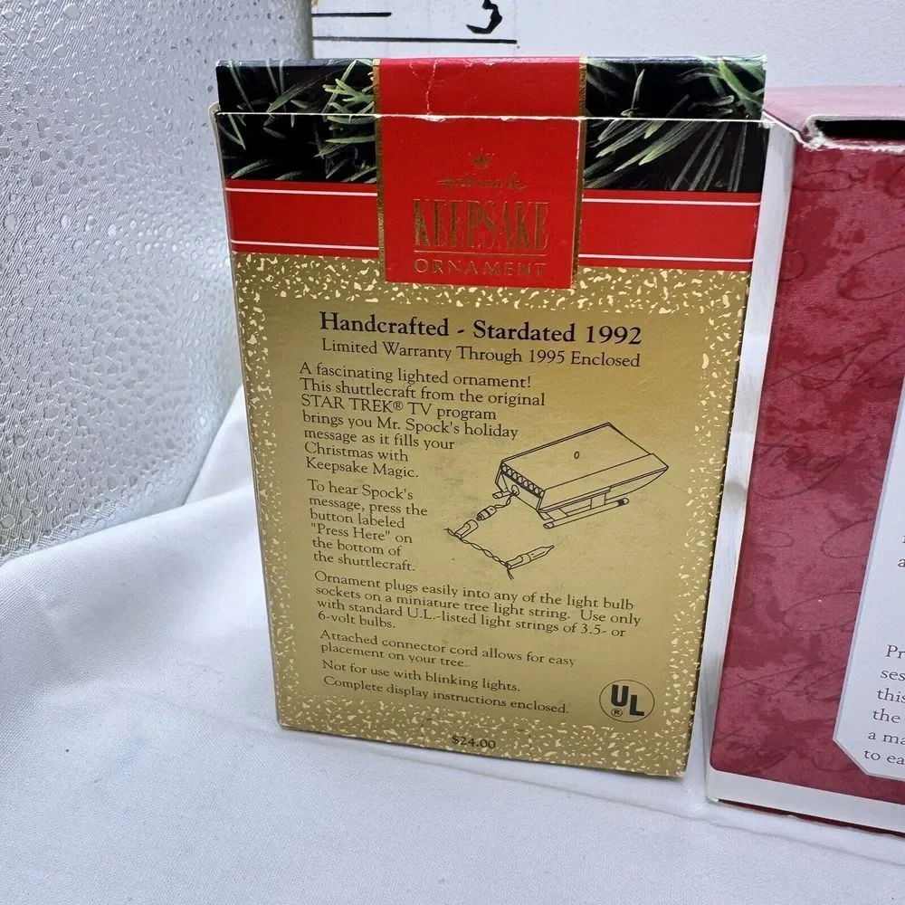 Hallmark Keepsake 3 Spacecraft Ornaments Vintage '92 '96 '98 Original Boxes Xmas
